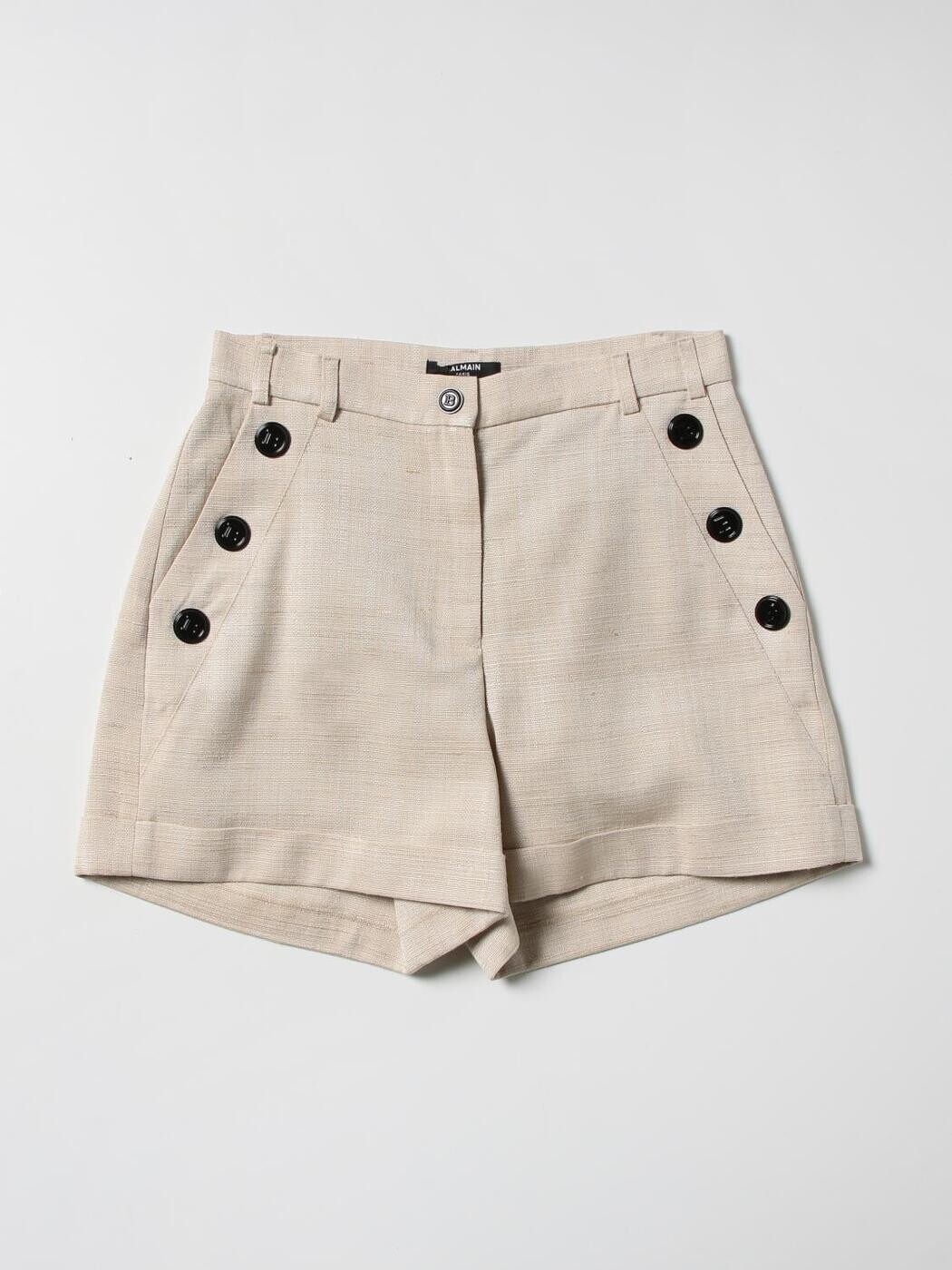 バルマン BALMAIN 遊撃手ズボン下 ズボン下 さる股引き ガールズ ベージュ Shorts 6Q6199I0038 関税 貨物輸送無料 2025AW gi