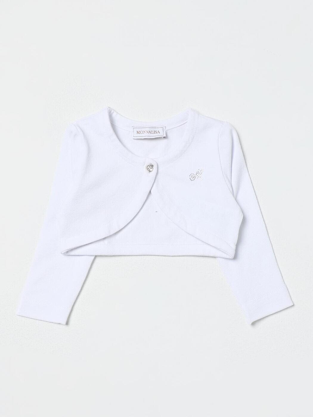 モナリザ MONNALISA クルーネックジャンパー ニットウェア ガールズ ホワイト Crew neck jumpers 17CCAD3204 関税 送料無料 2025AW gi