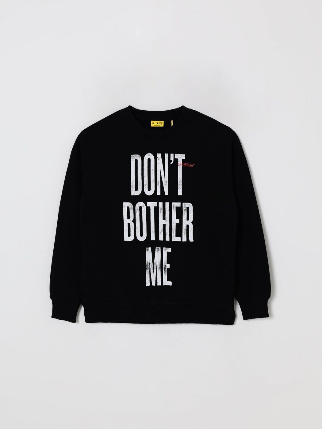 オフ 白いこと OFF-WHITE クルーネックジャンパー 編み物御召しもの ボーイズ 黒いこと Crew neck jumpers OBBA001F25FLE006 関税 貨物輸送無料 2025AW gi