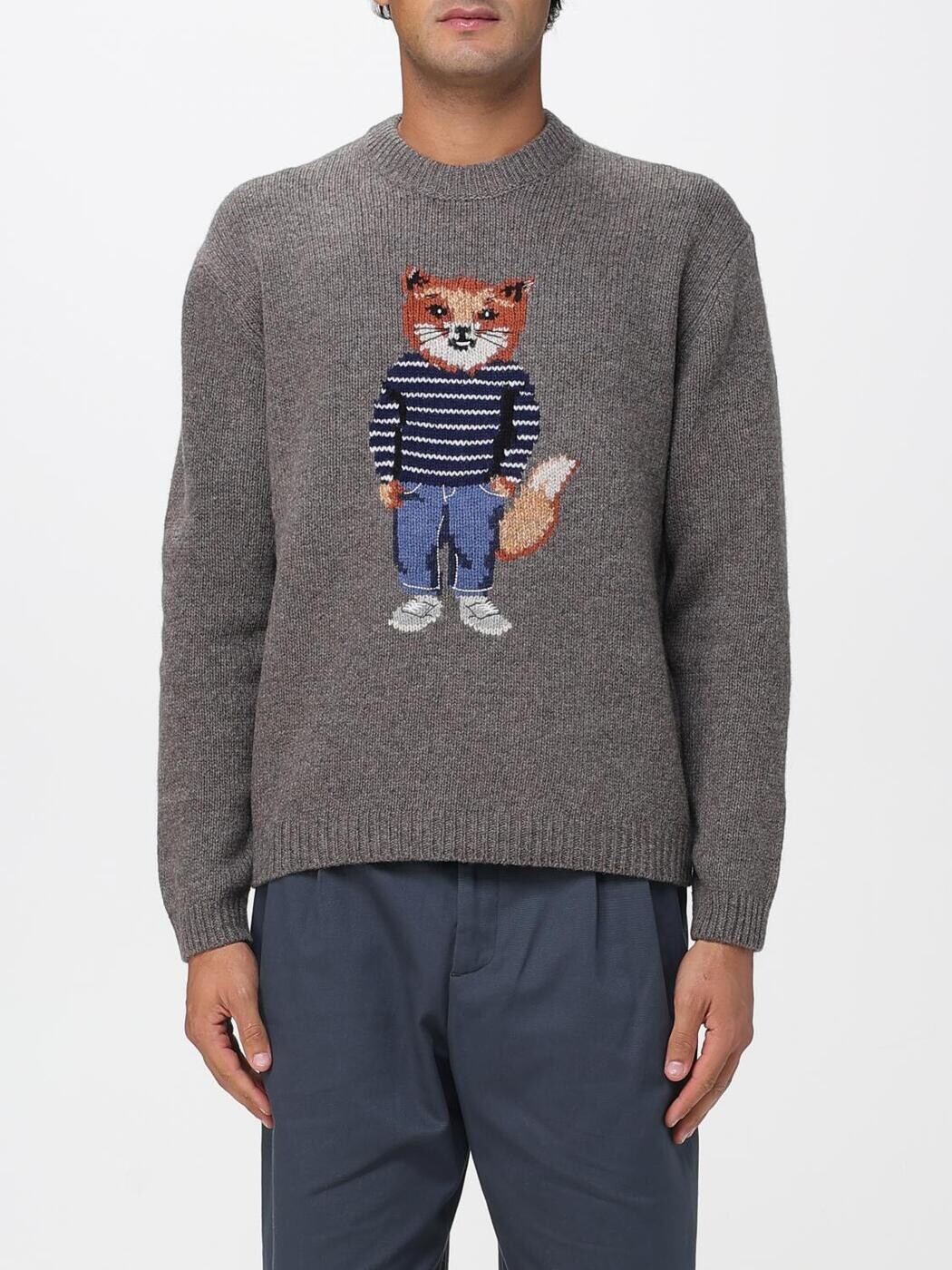メゾン キツネ MAISON KITSUNE セーター ニットウェア メンズ グレー Knitwear PM00806KH0002 Grey 関税 送料無料 2025AW gi｜BRANDSHOP「il Tesoro」