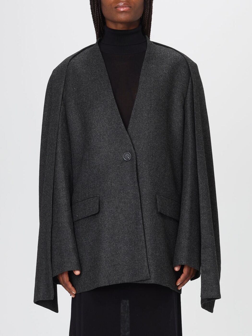 トーテム TOTEME トレンチコート 厚地の外套 レディース 薄墨色 Coats and trench coats 254WRZ0060FB0472 関税 貨物輸送無料 2025AW gi