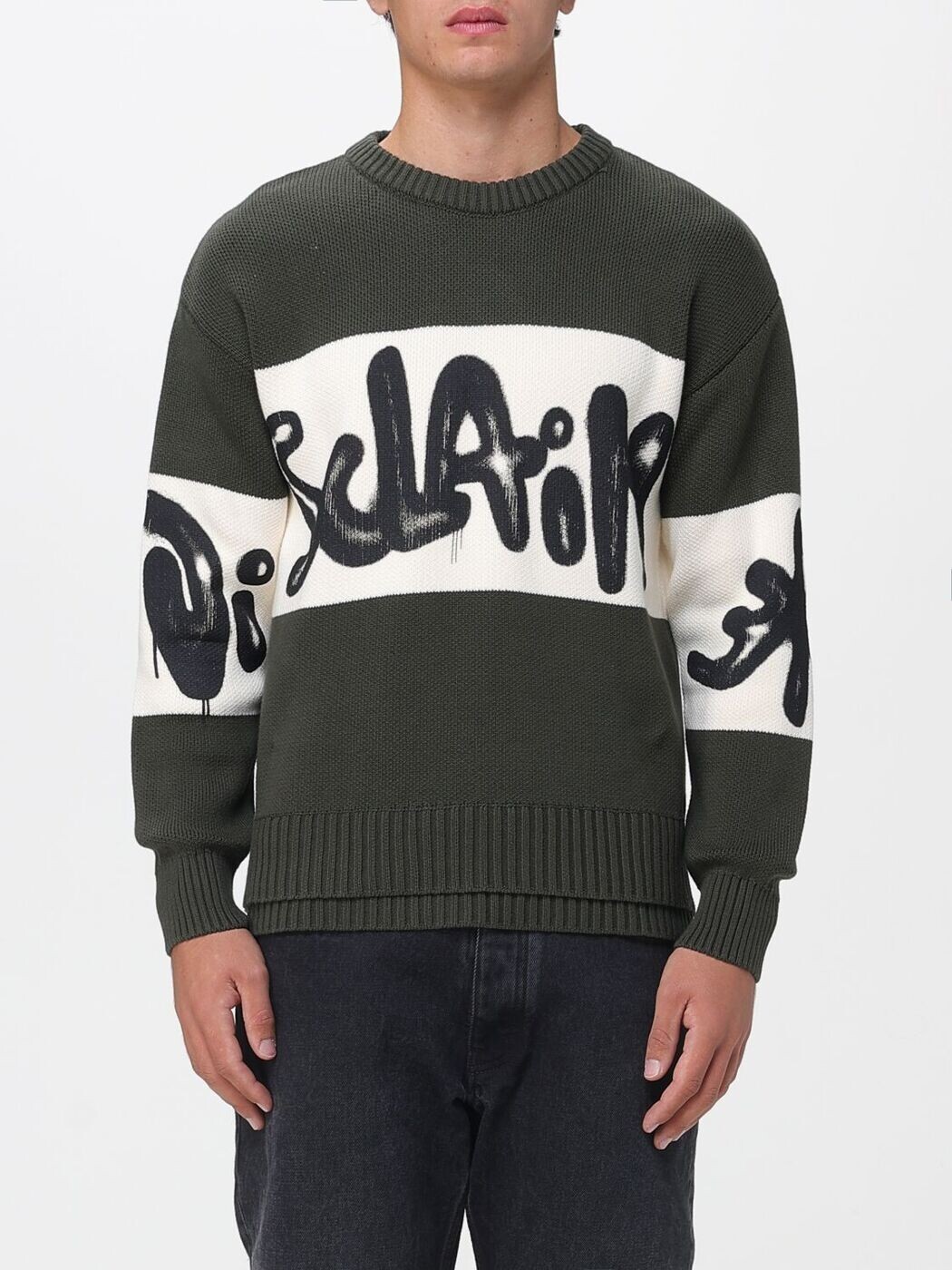 DISCLAIMER セーター ニットウェア メンズ グリーン Knitwear 25IDS55201 関税 送料無料 2025AW gi