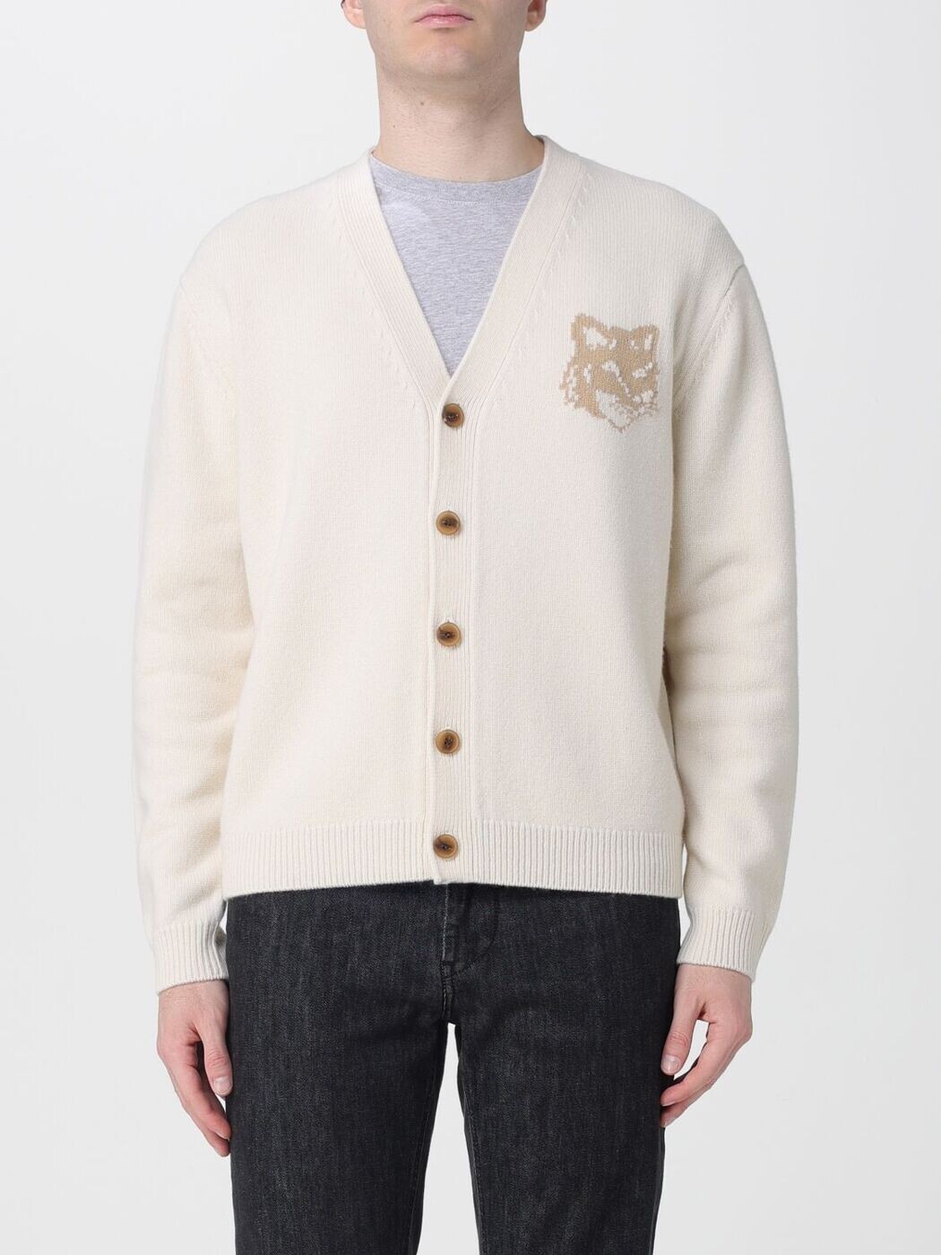 メゾン キツネ MAISON KITSUNE セーター ニットウェア メンズ ベージュ Knitwear PM00509KM0329 Beige 関税 送料無料 2025AW gi|BRANDSHOP「il Tesoro」