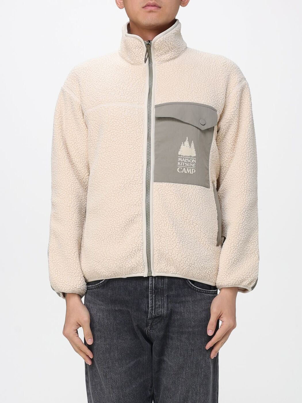 棲み家 狐狸 MAISON KITSUNE 上衣 メンズ ベージュ Jackets PM02136WM2031 関税 貨物輸送無料 2025AW gi