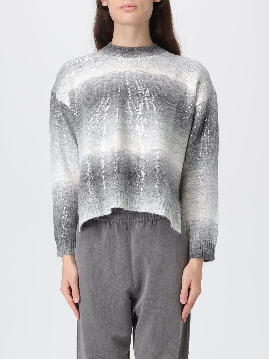 リュー ジョー LIU JO セーター ニットウェア レディース グレー Knitwear MF5380MA14R 関税 送料無料 2025AW gi