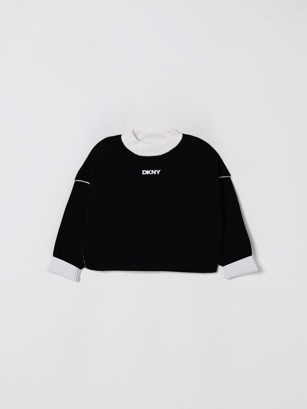 ディー ケイ エヌ ワイ DKNY クルーネックジャンパー 編み物御召しもの ガールズ 黒いこと Crew neck jumpers D62379 関税 貨物輸送無料 2025AW gi