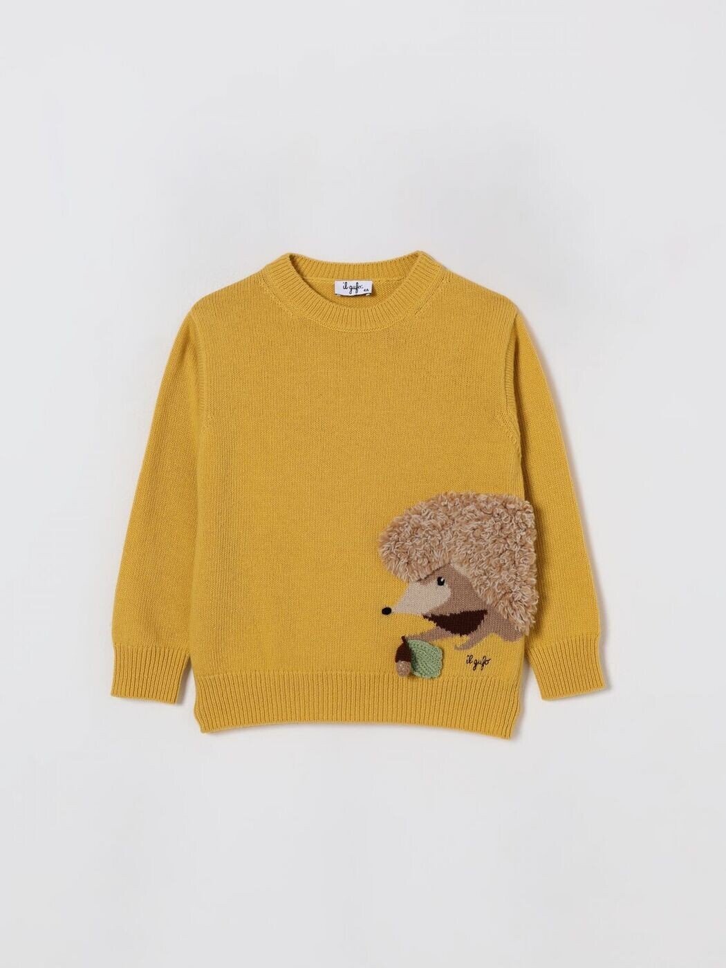 イルグッフォ IL GUFO クルーネックジャンパー 編み物御召しもの ボーイズ 黄色 Crew neck jumpers GMA0021EM220 関税 貨物輸送無料 2025AW gi