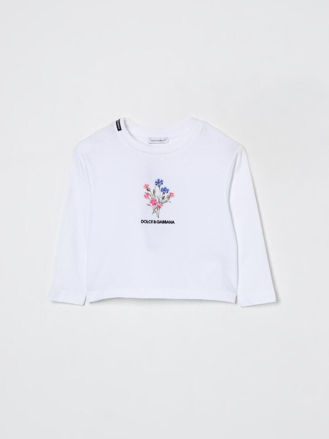 ドルチェ＆ガッバーナ DOLCE\u0026GABBANA ロング衣袂ティーシャツ ティーシャツ ガールズ 白いこと Long sleeve t-shirts L5JTJLG7KC7 関税 貨物輸送無料 2025AW gi