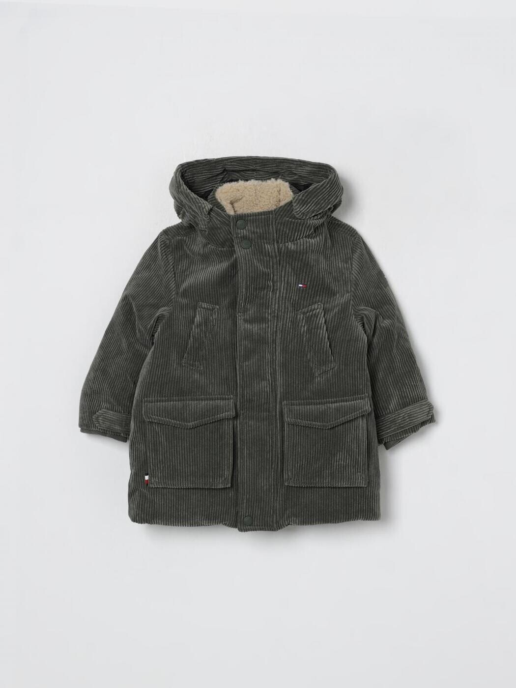 トミー ヒルフィガー TOMMY HILFIGER 厚地の外套 ボーイズ 緑であること Coats KB0KB09890 関税 貨物輸送無料 2025AW gi