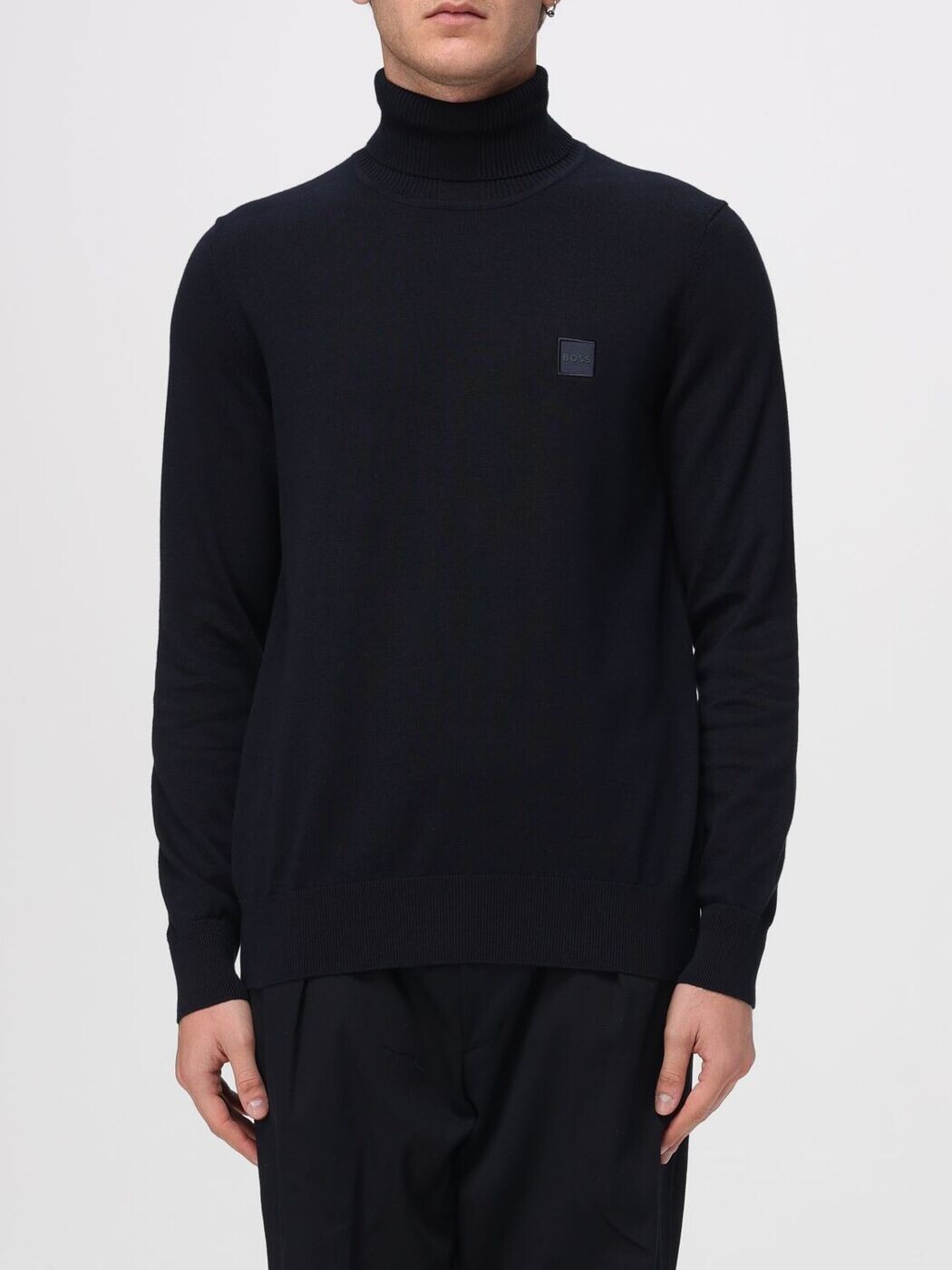 雇い主 BOSS プルオーバー 編み物御召しもの メンズ 青味 Knitwear 50527573 Blue 関税 貨物輸送無料 2025AW gi