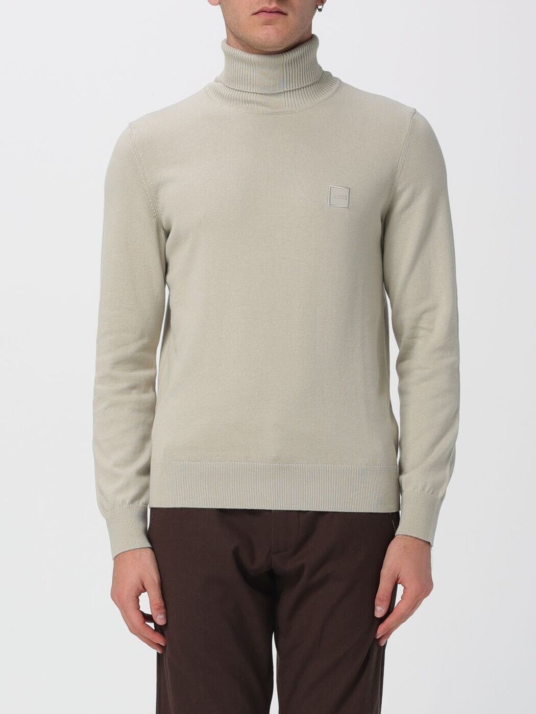 雇い主 BOSS プルオーバー 編み物御召しもの メンズ ベージュ Knitwear 50527573 Beige 関税 貨物輸送無料 2025AW gi