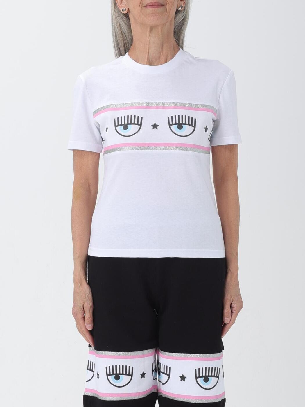 キアラ フェラーニ CHIARA FERRAGNI スポーツシャツ プルオーバー レディース 白いこと T-shirts and polo shirts 76CBHL03CJL01 関税 貨物輸送無料 2024SS gi
