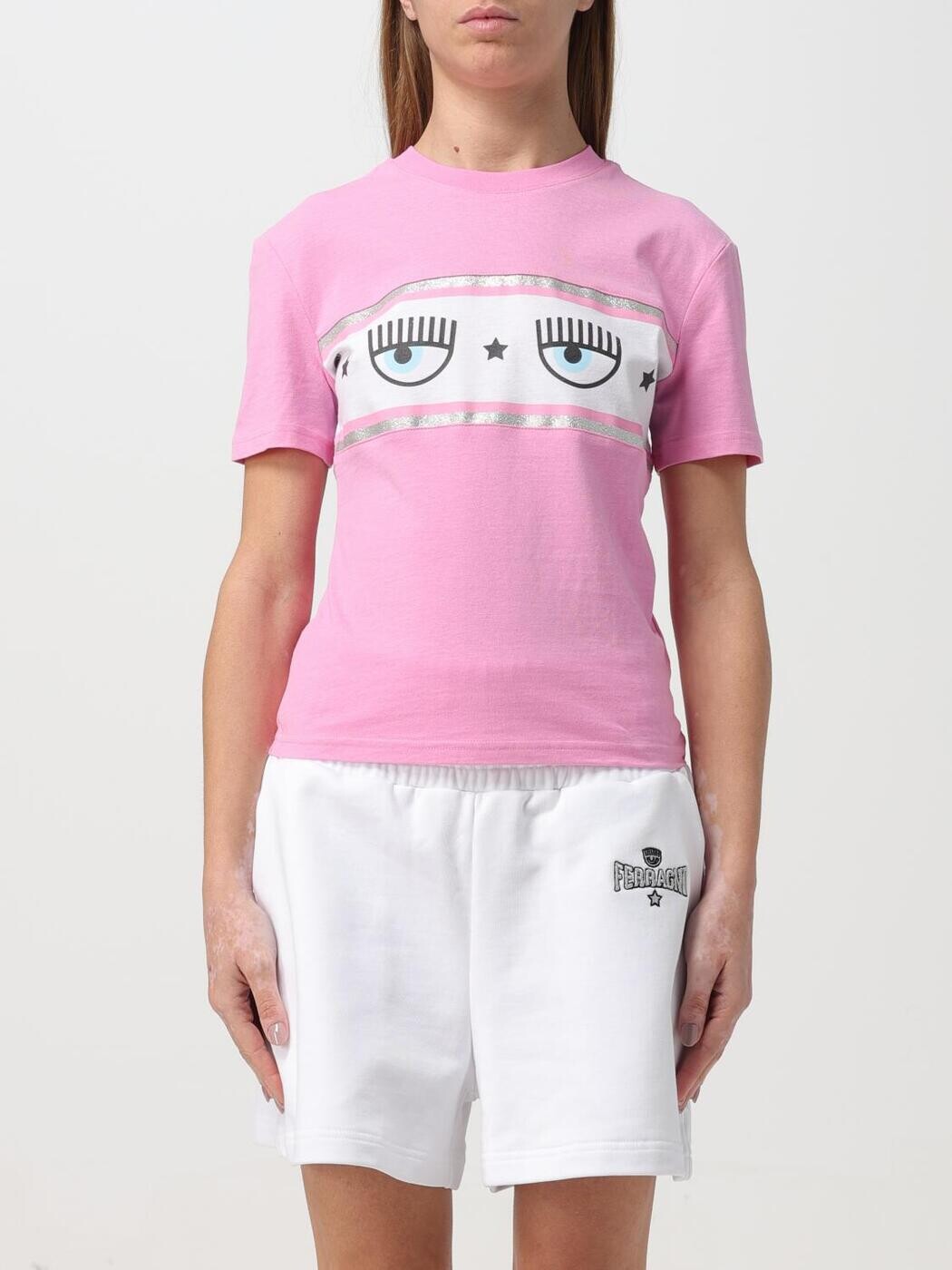 キアラ フェラーニ CHIARA FERRAGNI スポーツシャツ プルオーバー レディース サクラ色 T-shirts and polo shirts 76CBHL03CJL01 関税 貨物輸送無料 2024SS gi