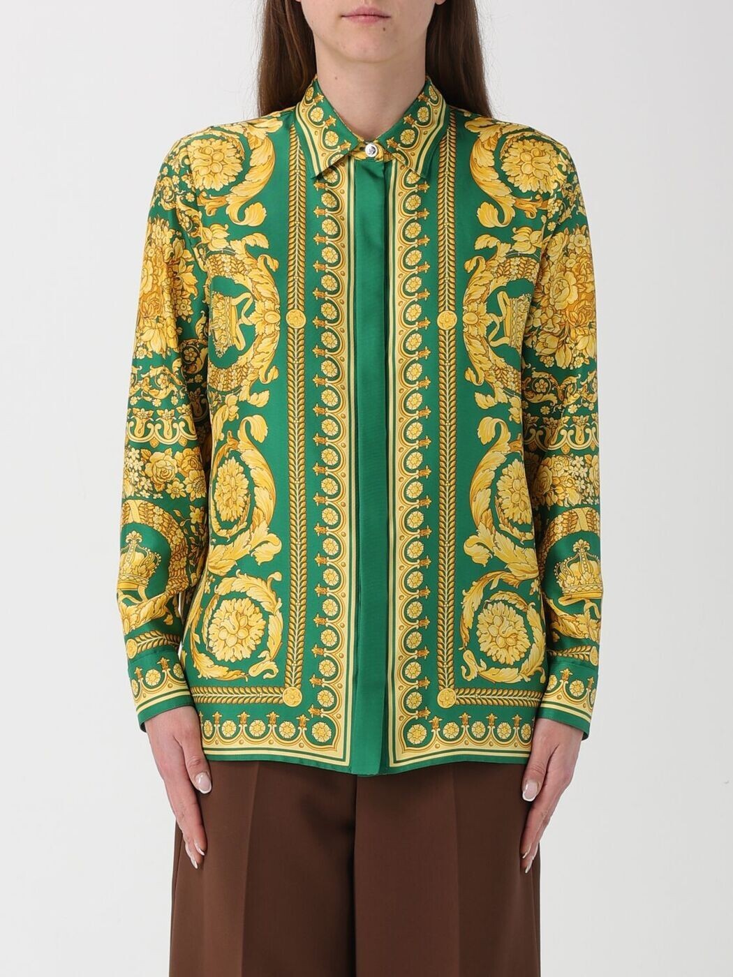 ヴェルサーチ VERSACE シャツ レディース Shirts 10013601A04236 Emerald 関税 送料無料 2026SS gi｜BRANDSHOP「il Tesoro」