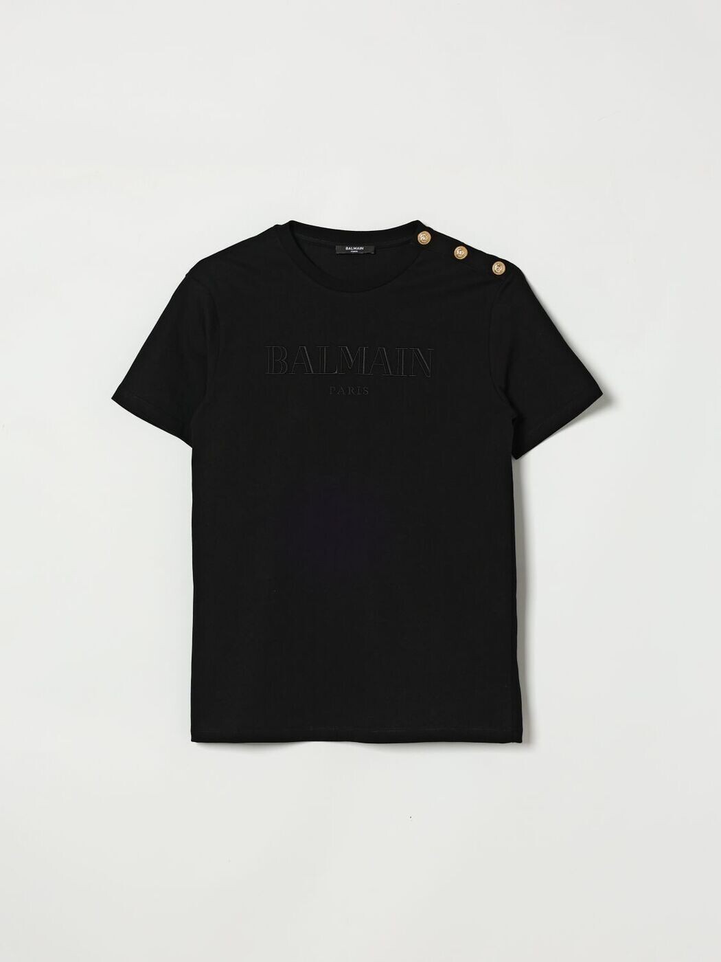 バルマン BALMAIN ロング衣袂ティーシャツ ティーシャツ ボーイズ 黒いこと Long sleeve t-shirts BY8Q81Z3672 関税 貨物輸送無料 2026SS gi
