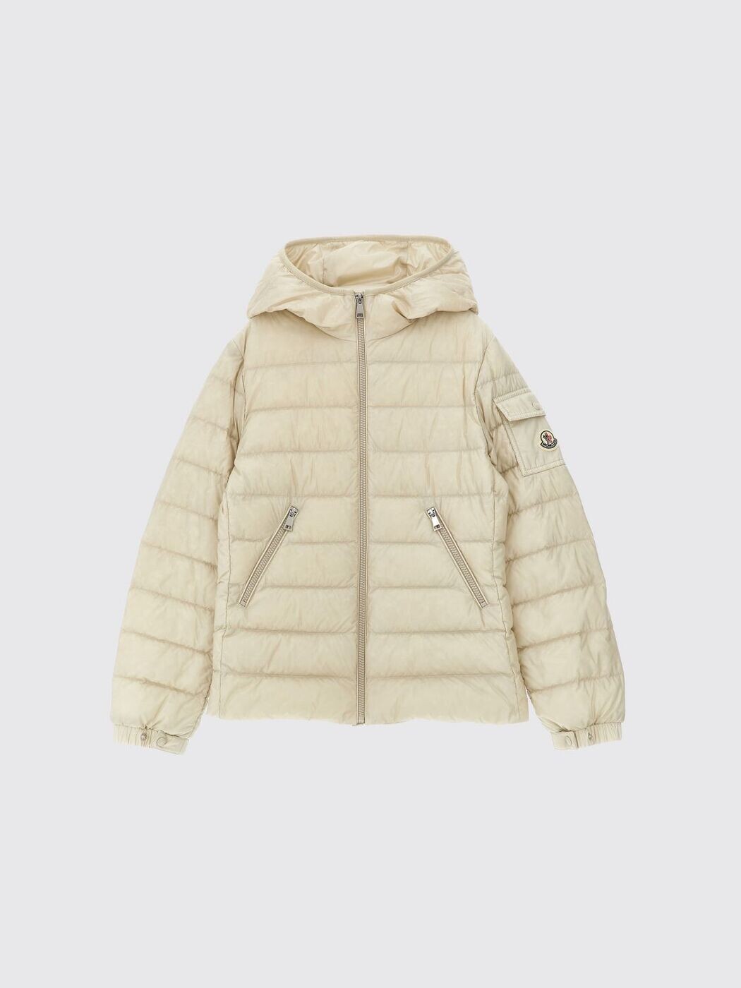 モンク軌跡 MONCLER バイカージャケット 上衣 ガールズ ベージュ Biker jackets 1A00031597YF 関税 貨物輸送無料 2026SS gi