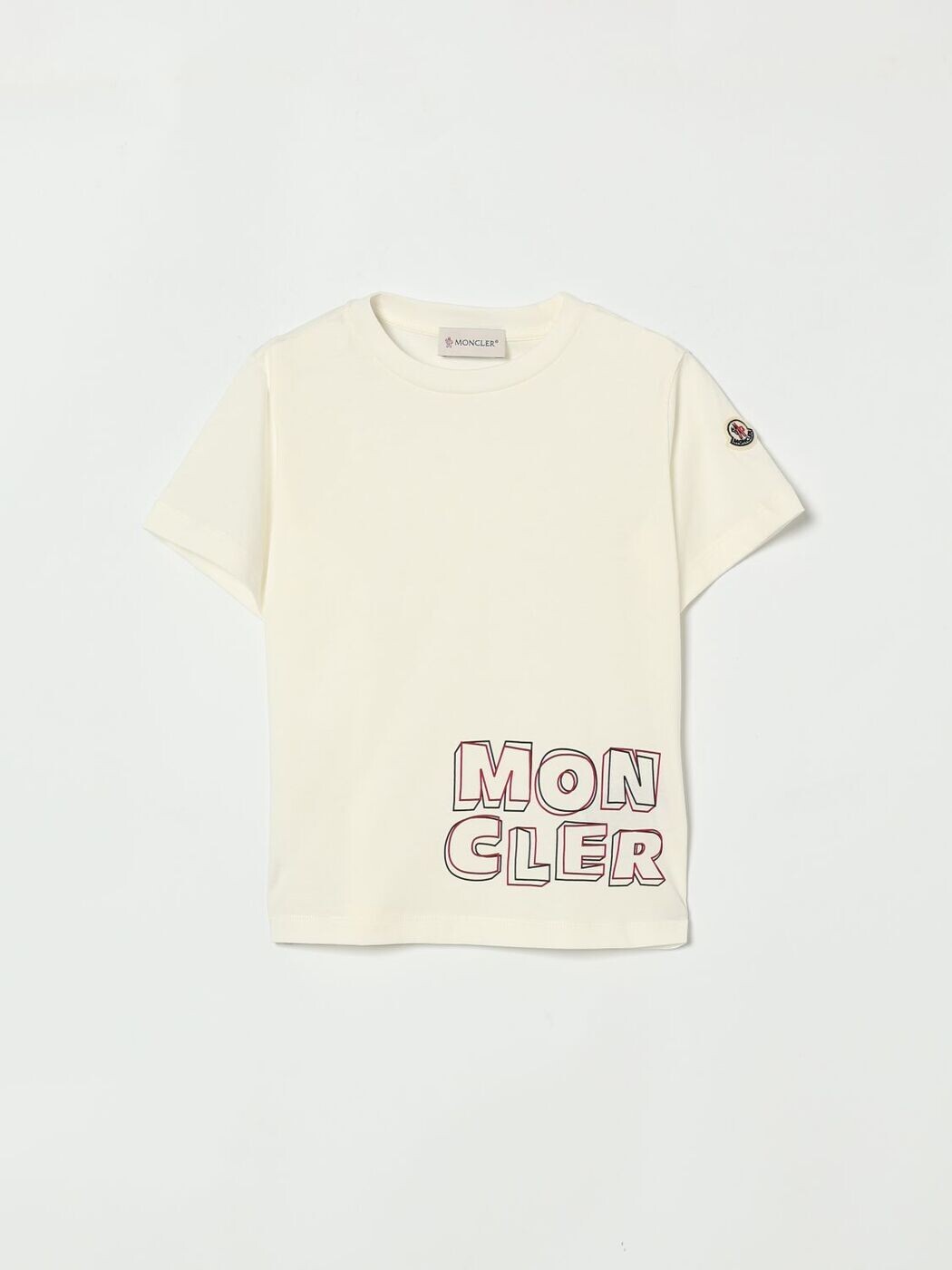 モンク線路 MONCLER ロング捩りプルオーバー プルオーバー ボーイズ 白いこと Long sleeve t-shirts 8C0000689AFV 関税 貨物輸送無料 2026SS gi