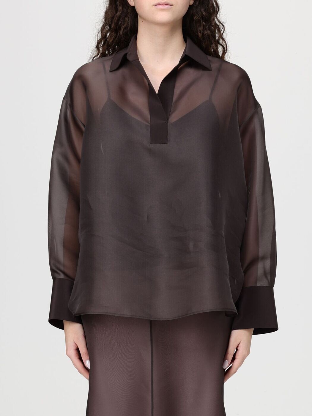 アニオナ AGNONA シャツ レディース ブラウン Shirts TD1104 U4117 Brown 関税 送料無料 2026SS gi｜BRANDSHOP「il Tesoro」
