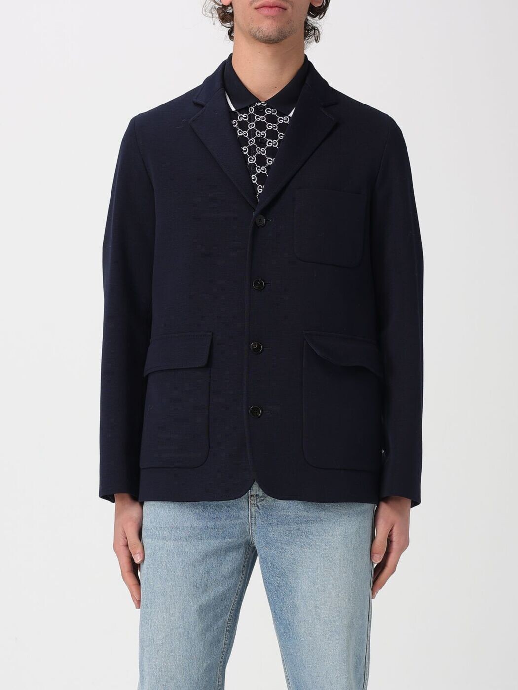 グッチ GUCCI 上衣 メンズ 青味 Jackets 846713ZAM6R 関税 貨物輸送無料 2026SS gi