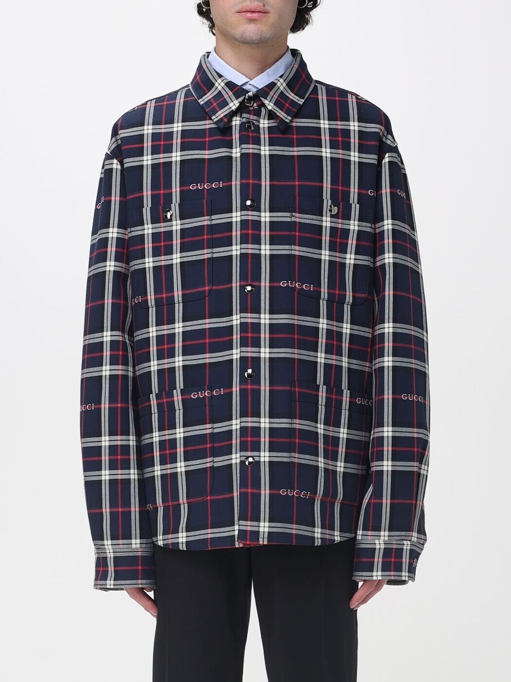 グッチ GUCCI 上衣 メンズ 青味 Jackets 853013ZAUAC 関税 貨物輸送無料 2026SS gi