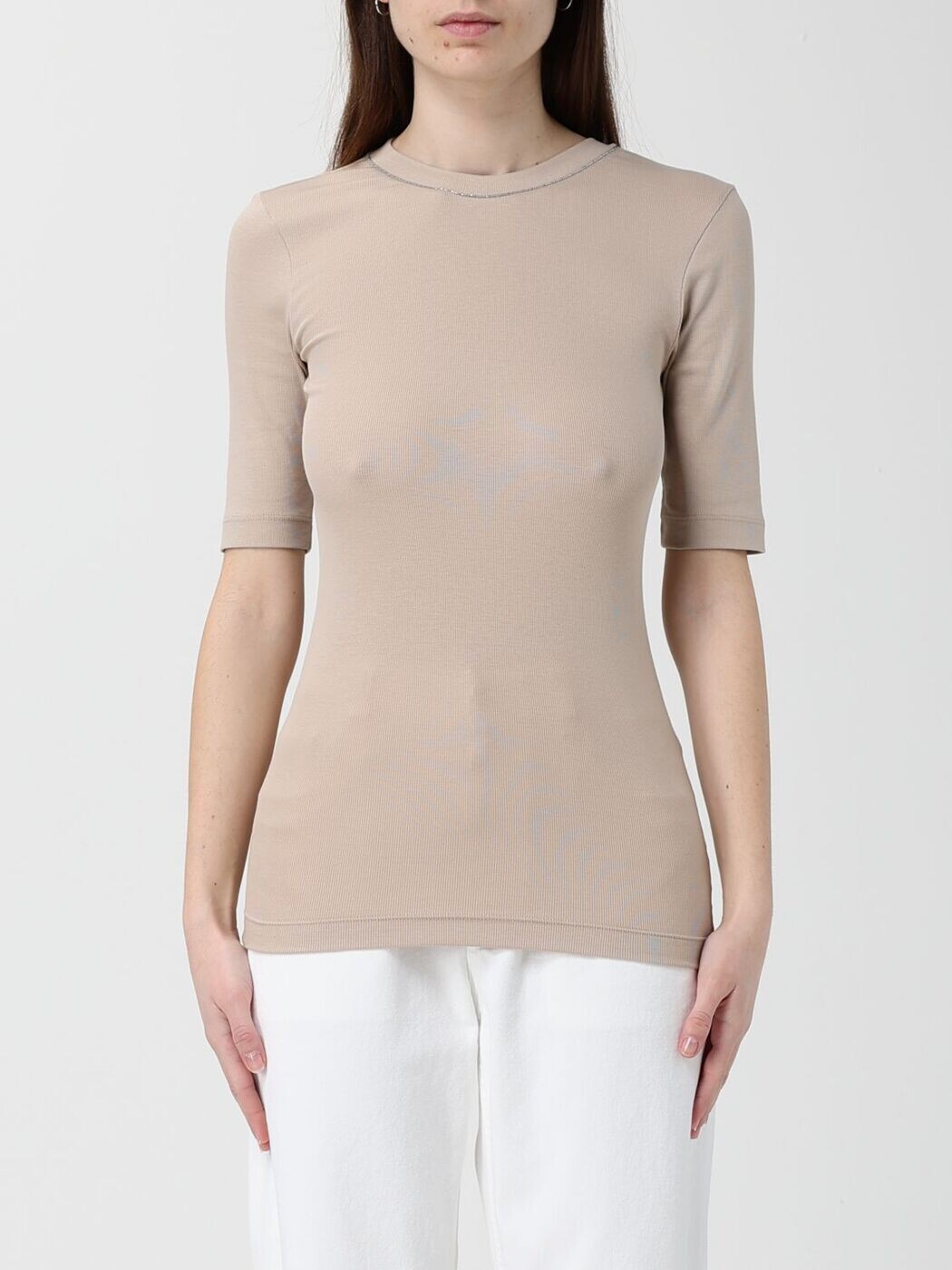 ブルネロクチネリ BRUNELLO CUCINELLI ポロシャツ Tシャツ レディース ベージュ T-shirts and polo shirts M0TC8BJ310 Beige 関税 送料無料 2026SS gi｜BRANDSHOP「il Tesoro」