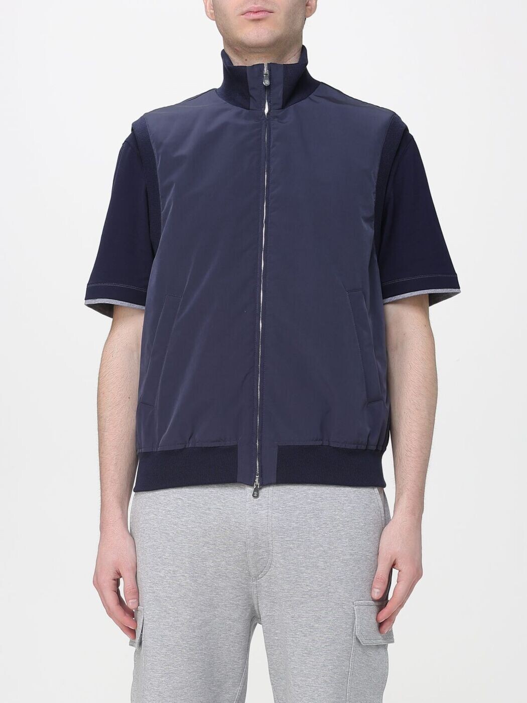 ブルネロ クチネリ BRUNELLO CUCINELLI ジレ より良い メンズ 青碧 Vests MM4796584 関税 貨物輸送無料 2026SS gi