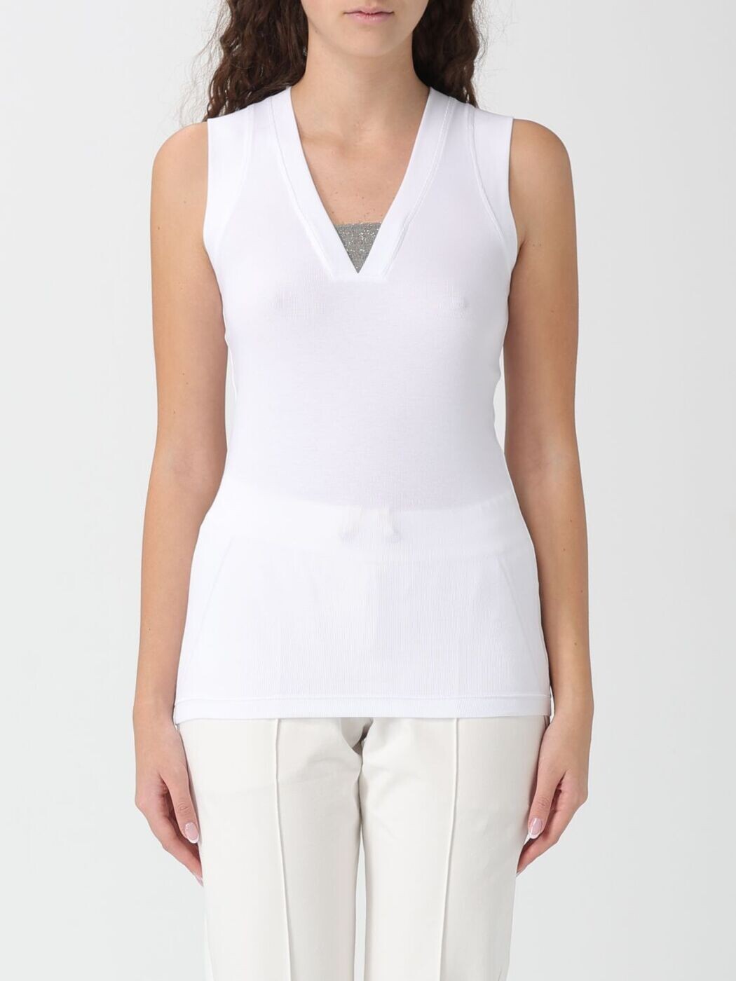 ブルネロクチネリ BRUNELLO CUCINELLI Tシャツ トップス レディース ホワイト T-shirts and tops M0TC8EL672 White 関税 送料無料 2026SS gi｜BRANDSHOP「il Tesoro」