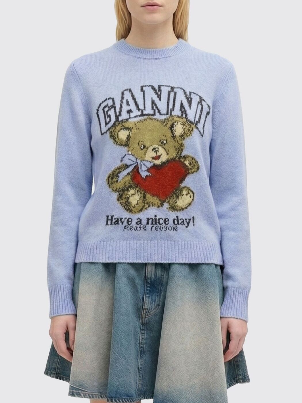 ガニー GANNI セーター ニットウェア レディース Knitwear A1070047 Gnawed Blue 関税 送料無料 2026SS gi|BRANDSHOP「il Tesoro」
