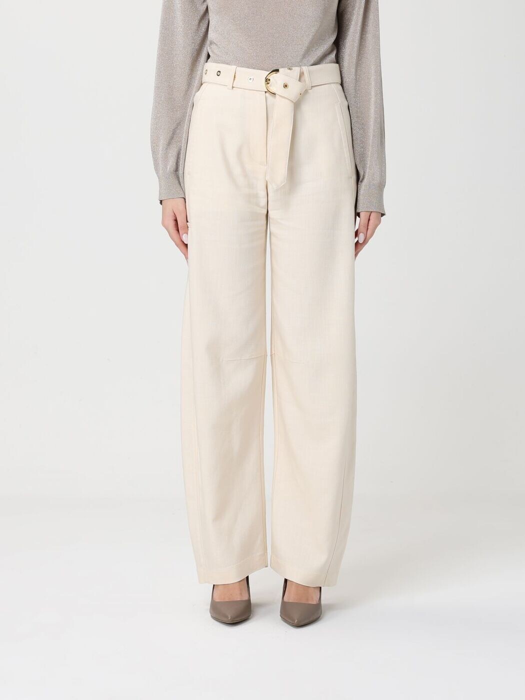 ピンコ PINKO ズボン パンツ レディース ホワイト Trousers 106492A2W6 White 関税 送料無料 2026SS gi|BRANDSHOP「il Tesoro」