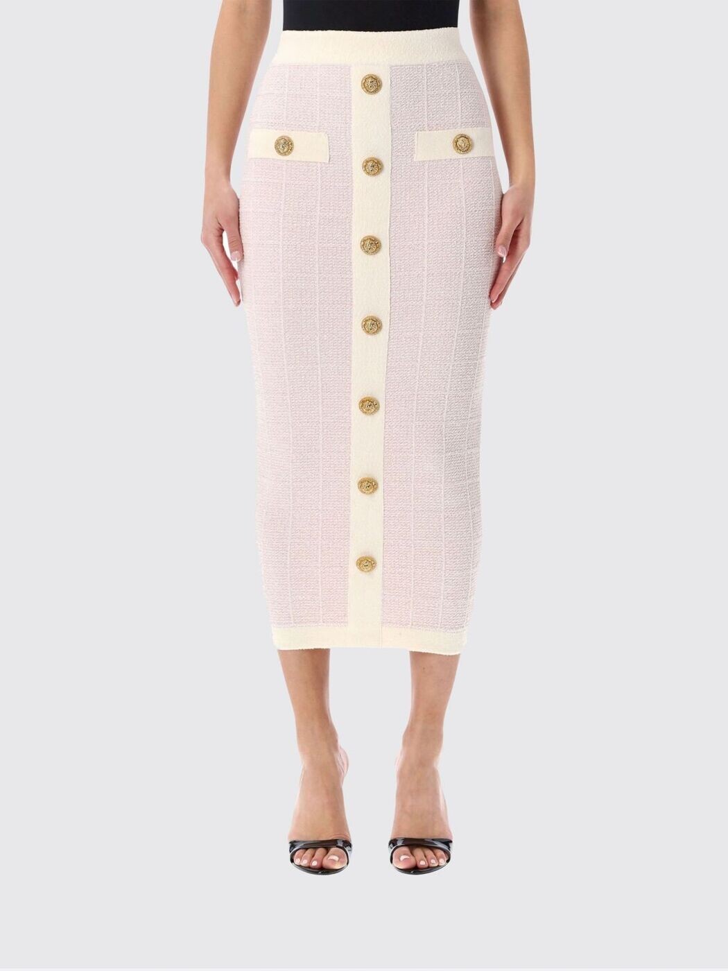 バルマン BALMAIN スコート レディース さくら色 Skirts GF1LD024KJ48 関税 貨物輸送無料 2026SS gi