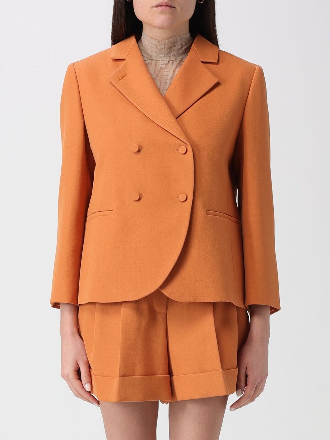 フェンディ FENDI 背広上衣 背広 上衣 レディース オレンジ色 Suit Jackets FJ7676AJYF 関税 貨物輸送無料 2026SS gi