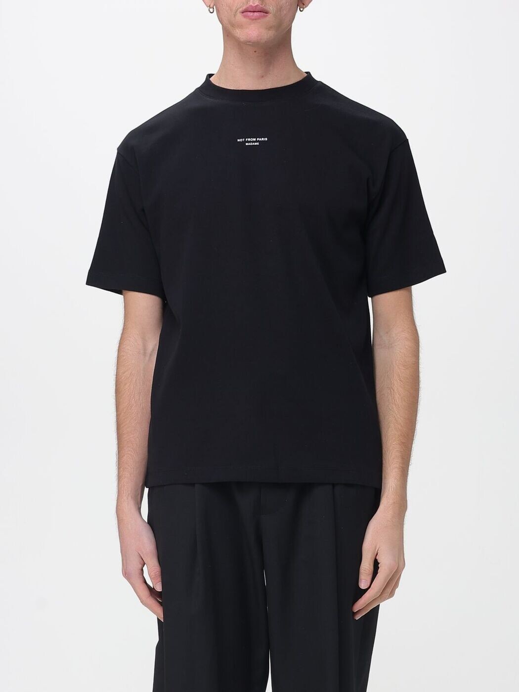 ドロール ド ムッシュ DROLE DE MONSIEUR Tシャツ メンズ ブラック T-shirts PERMTS202CO002 Black 関税 送料無料 2026SS gi|BRANDSHOP「il Tesoro」