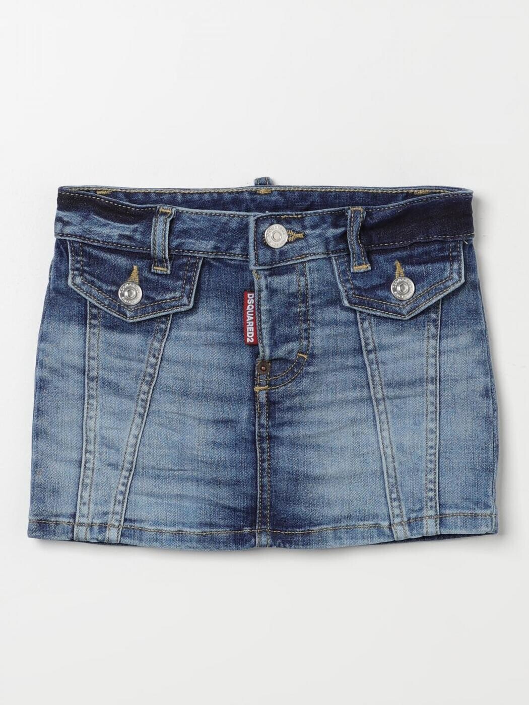 ディースクエアード DSQUARED2 ミニ御徒面子 スコート ガールズ 青碧 Mini-skirts DQ2124D0A6M 関税 貨物輸送無料 2025AW gi