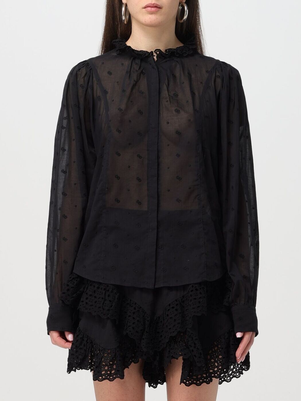 イザベル マラン エトワール ISABEL MARANT ETOILE シャツ レディース ブラック Shirts HT0378FAB1J10E Black 関税 送料無料 2025AW gi|BRANDSHOP「il Tesoro」