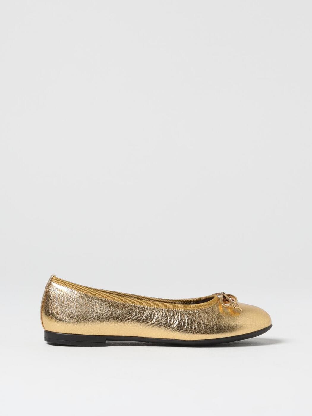 ヴェルサーチェ VERSACE バレーシューズ シューズ ガールズ ゴールド Ballet flats 10142841A08287 関税 貨物輸送無料 2025AW gi