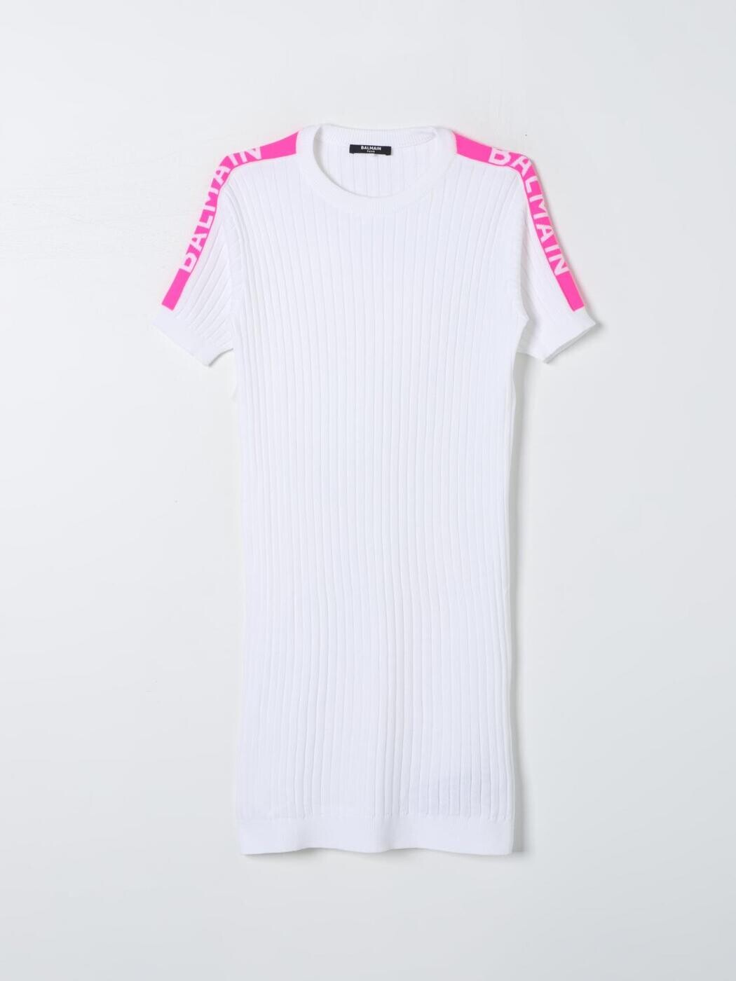 バルマン BALMAIN ロング御召しもの 御召しもの ガールズ 白いこと Long dresses BU1D41X0157 関税 貨物輸送無料 2025AW gi
