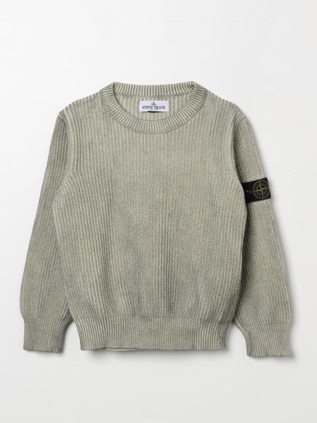 石ころ 島 STONE ISLAND JUNIOR クルーネックジャンパー 編み物お召しもの ボーイズ 薄墨色 Crew neck jumpers 509T1 関税 貨物輸送無料 2025AW gi