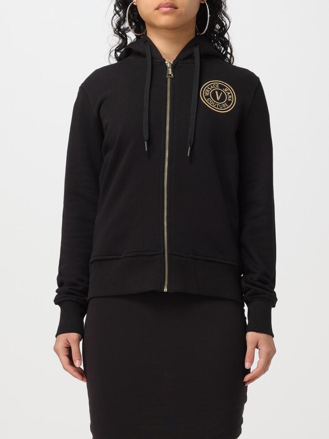 ヴェルサーチェ・ジーンズ・クチュール VERSACE JEANS COUTURE 調教師 レディース 黒いこと Sweatshirts 76HAIT02CF01T 関税 貨物輸送無料 2024SS gi