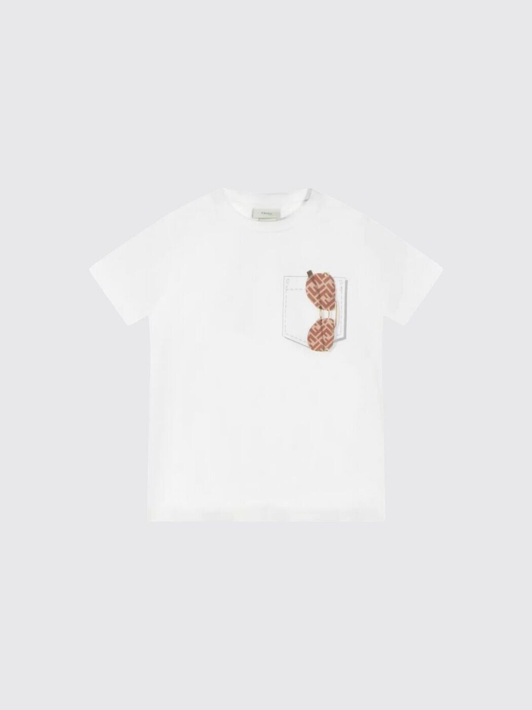 FENDI FENDI ロング衣袂ティーシャツ ティーシャツ ボーイズ 白いこと Long sleeve t-shirts JMI5007AJ 関税 貨物輸送無料 2026SS gi