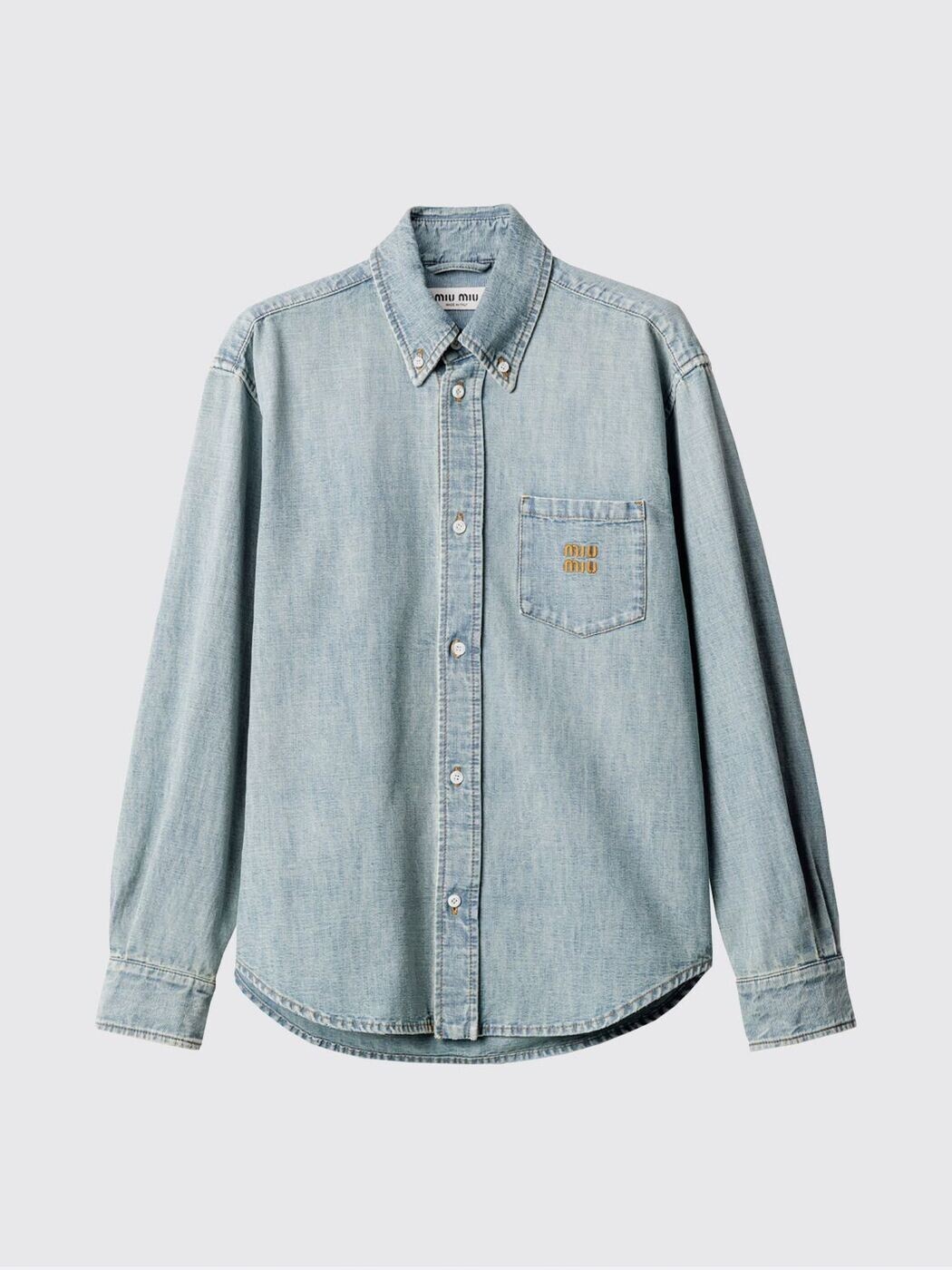 ミュウ ミュウ MIU MIU シャツ レディース Shirts GWC13318JI Sky Blue 関税 送料無料 2026SS gi｜BRANDSHOP「il Tesoro」 127,650円
