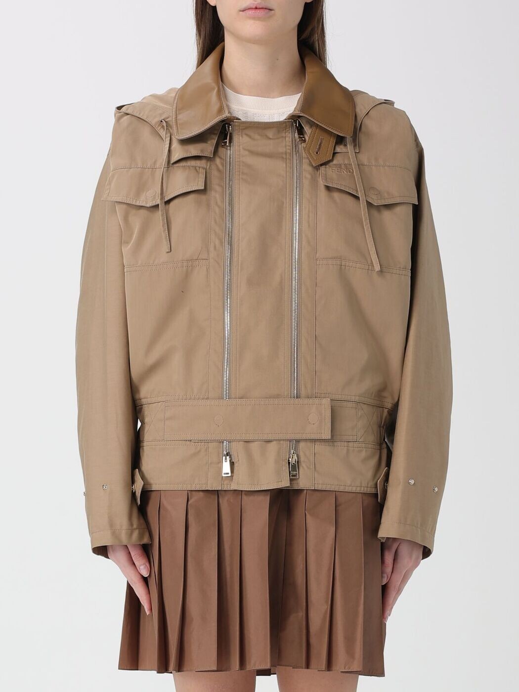 フェンディ FENDI 背広上衣 背広 上衣 レディース ベージュ Suit Jackets FJ7677AJYJ 関税 貨物輸送無料 2026SS gi