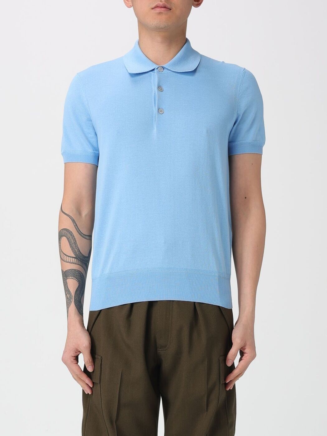 トム フォード TOM FORD ポロシャツ メンズ Polo shirts KPS035YMC040 Turquoise 関税 送料無料 2026SS gi|BRANDSHOP「il Tesoro」
