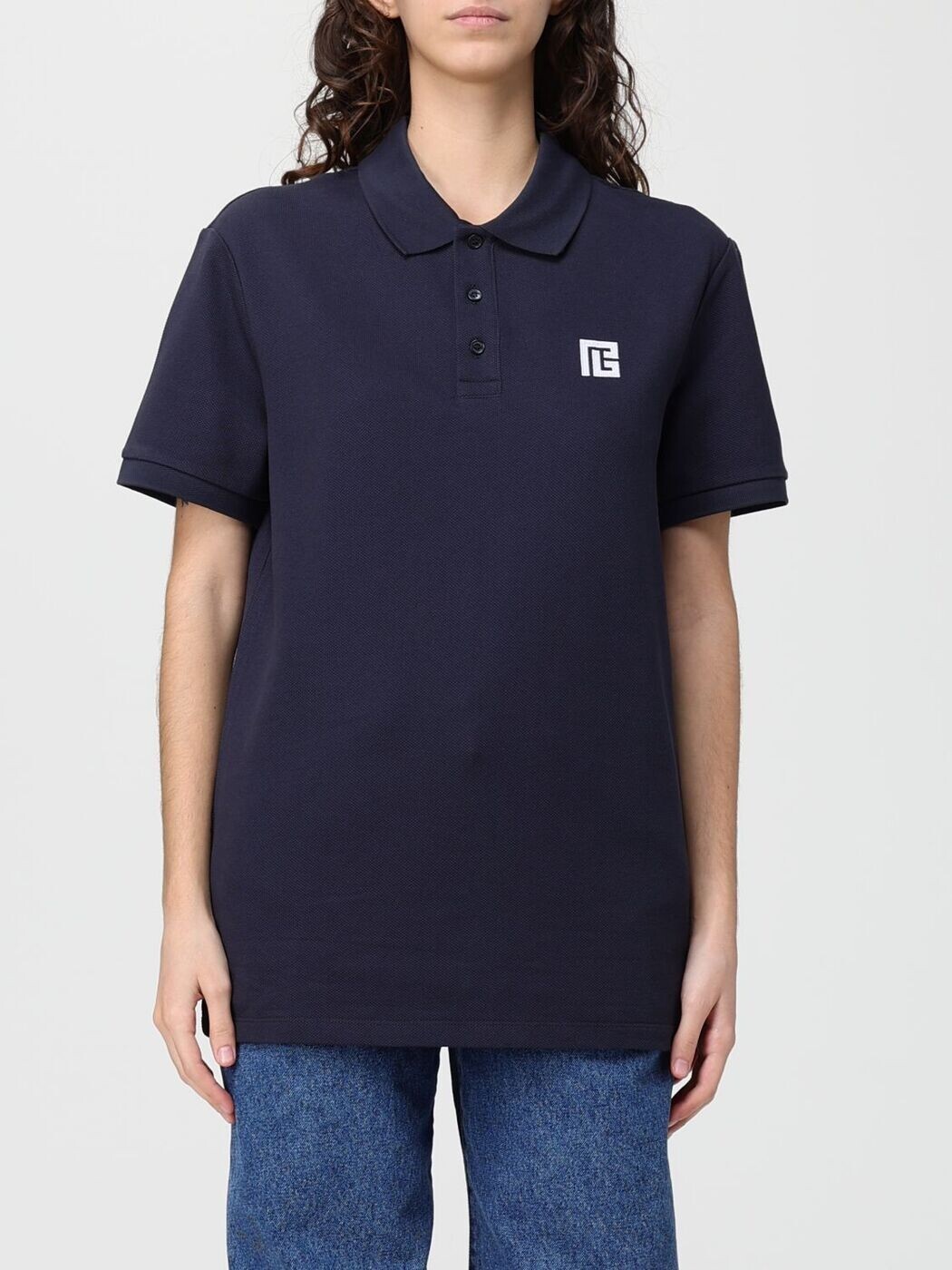 バルマン BALMAIN スポーツシャツ レディース 青碧 Polo GH1GB085BC87 関税 貨物輸送無料 2026SS gi
