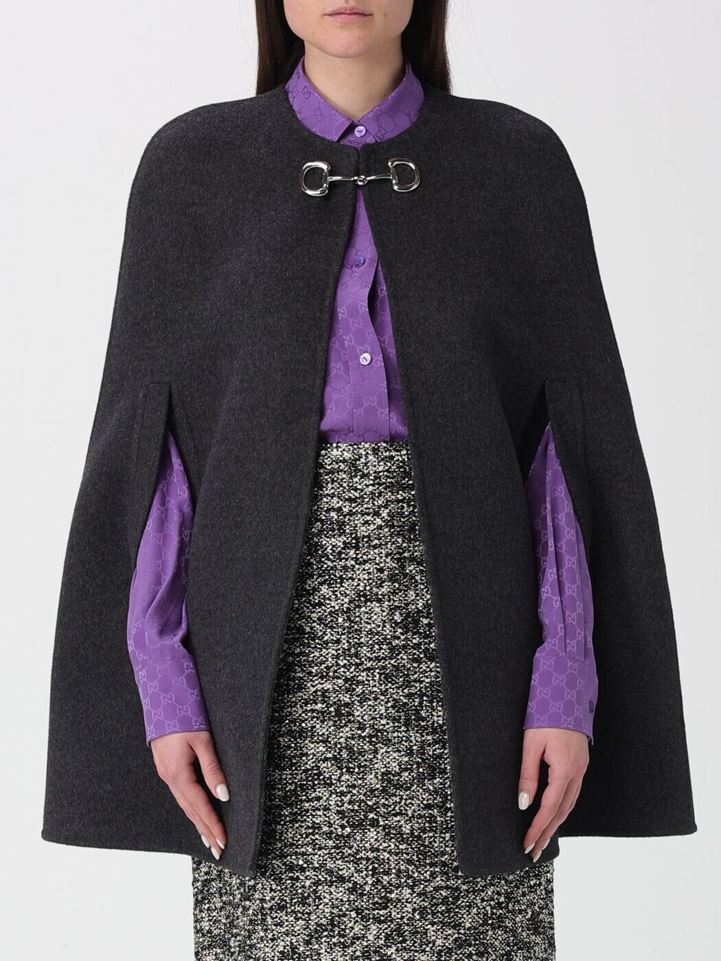 グッチ GUCCI トレンチコート 厚地の外套 レディース 緑であること Coats and trench coats 852796ZAQW0 関税 貨物輸送無料 2026SS gi