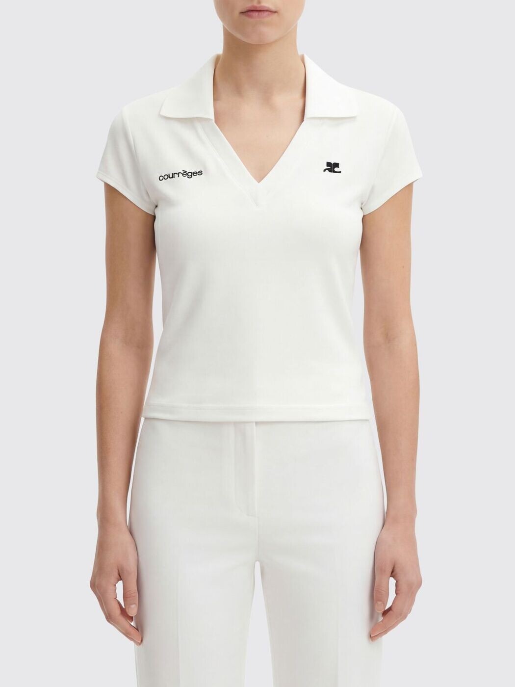 クレージュ COURREGES ポロシャツ レディース ホワイト Polo 126JPO057JS0195 White 関税 送料無料 2026SS gi｜BRANDSHOP「il Tesoro」