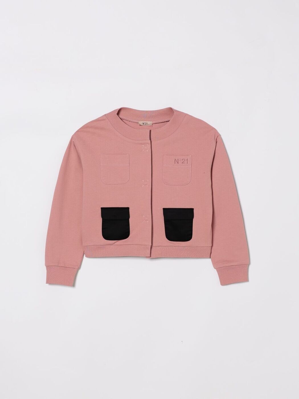 ヌメロ ヴェントゥーノ N 21 クルーネックジャンパー 編み物お召しもの ガールズ サクラ色 Crew neck jumpers N2109TN0496 関税 貨物輸送無料 2026SS gi