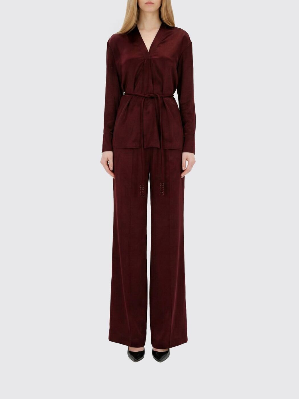 トリー バーチ TORY BURCH Tシャツ トップス レディース レッド T-shirts and tops 176405 Burgundy 関税 送料無料 2026SS gi｜BRANDSHOP「il Tesoro」