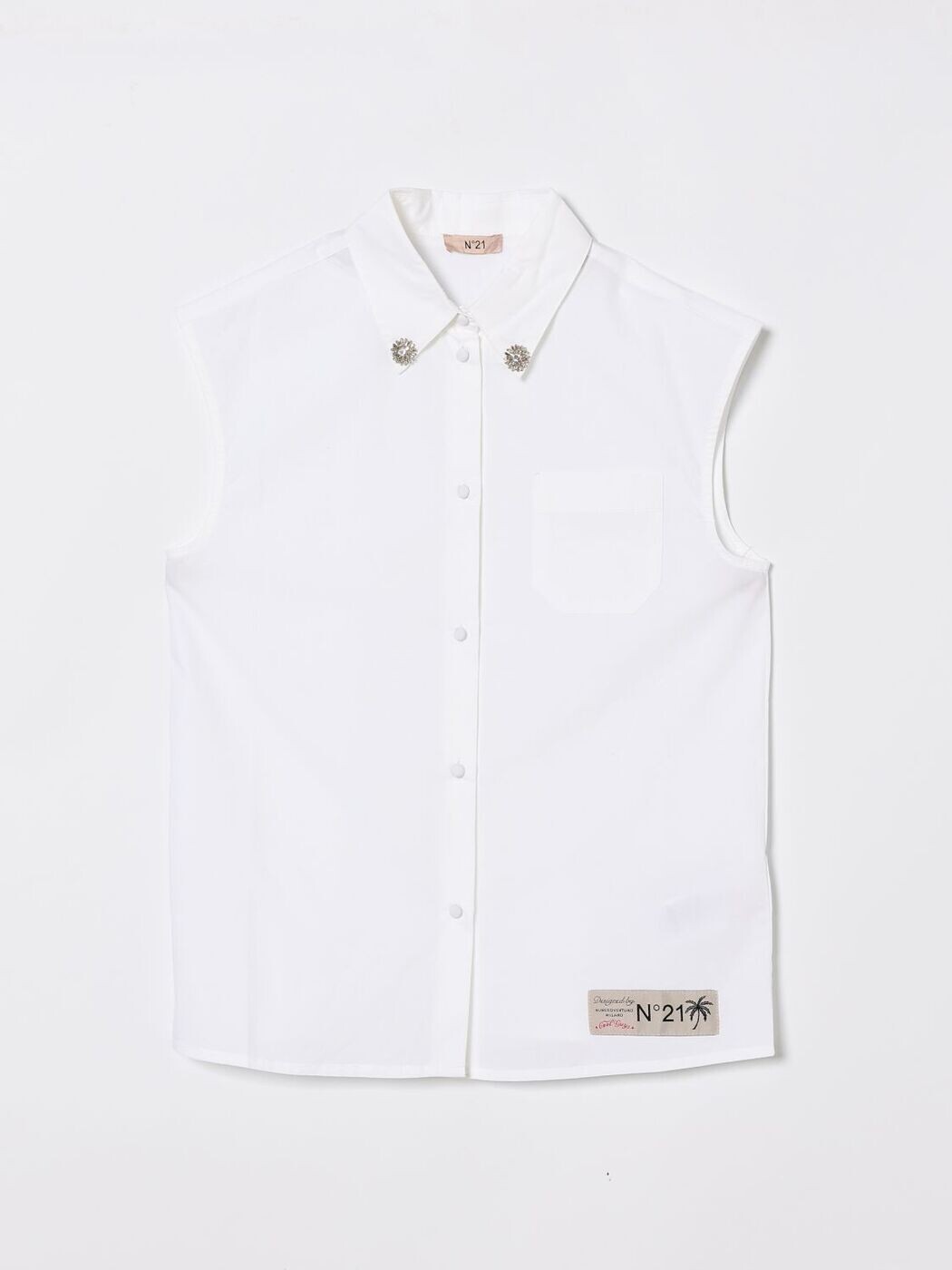 ヌメロ ヴェントゥーノ N 21 フォーマルシャツ プルオーバー ガールズ 白いこと Formal shirts N210AVN0417 関税 貨物輸送無料 2026SS gi