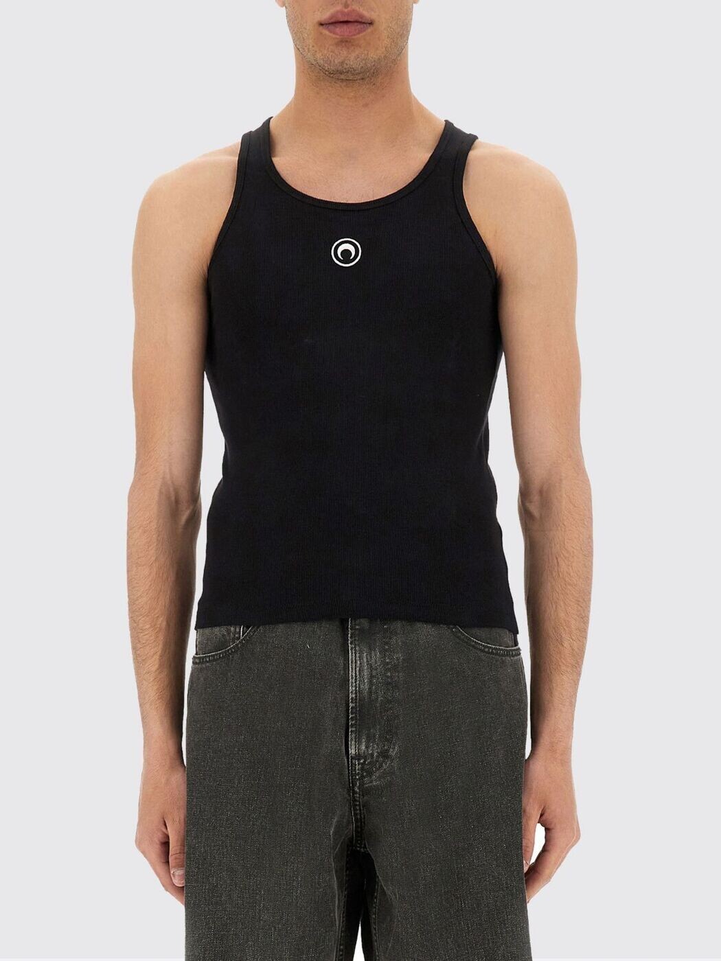 マリーンセル MARINE SERRE ティーシャツ メンズ 黒いこと T-shirts MTT081ACJER0011 関税 貨物輸送無料 2026SS gi Tシャツ・カットソー-メンズファッション