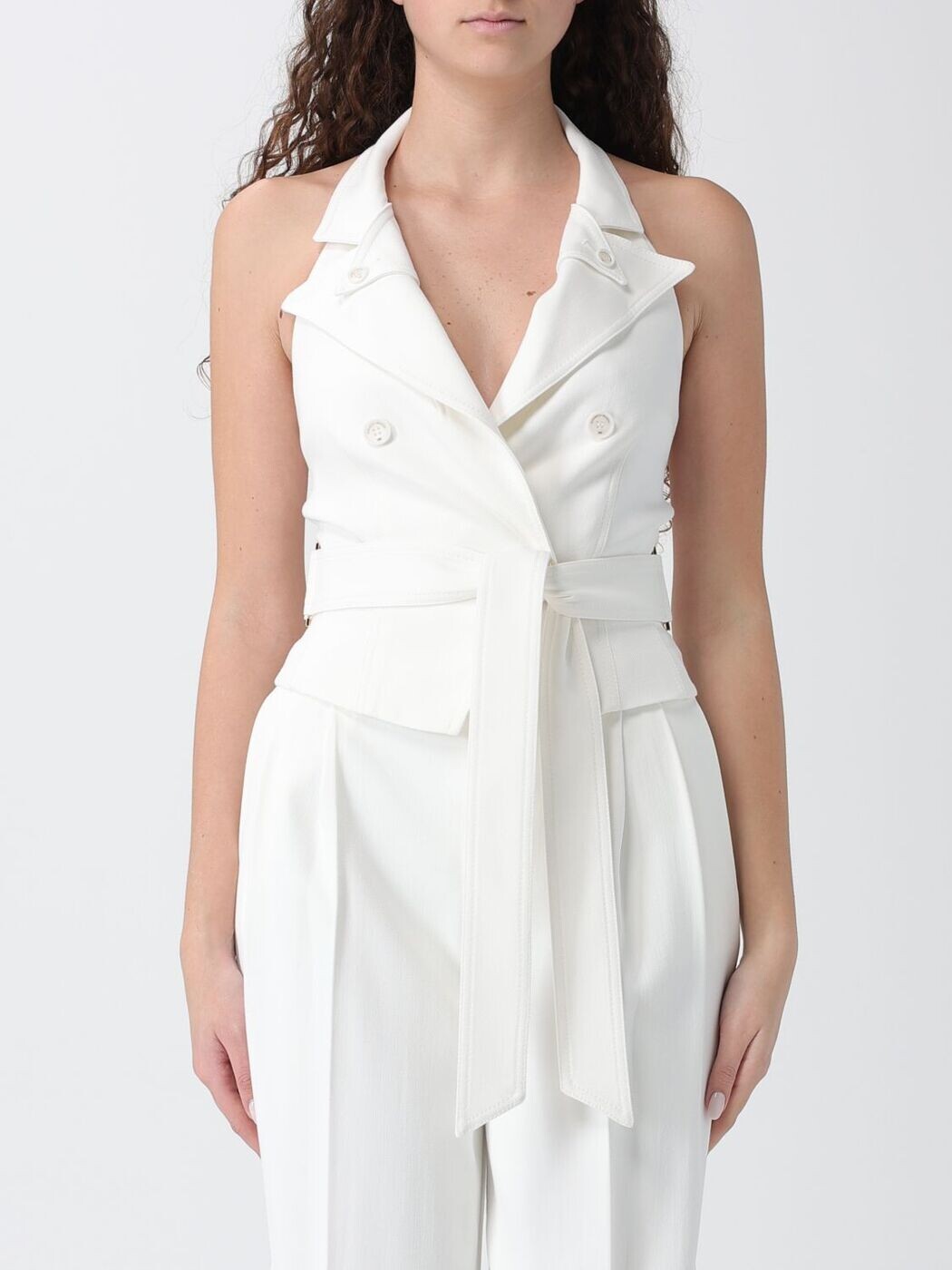 エリザベッタ フランキ ELISABETTA FRANCHI トレンチコート コート レディース ホワイト Coats and trench coats GL00561E2 White 関税 送料無料 2026SS gi｜BRANDSHOP「il Tesoro」